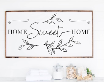 Home Sweet Home Sign, Wood Home Sign, Home Sign, Home Decor, Wood Home Decor, Wedding Gift, Farmhouse Sign, Wooden Sign