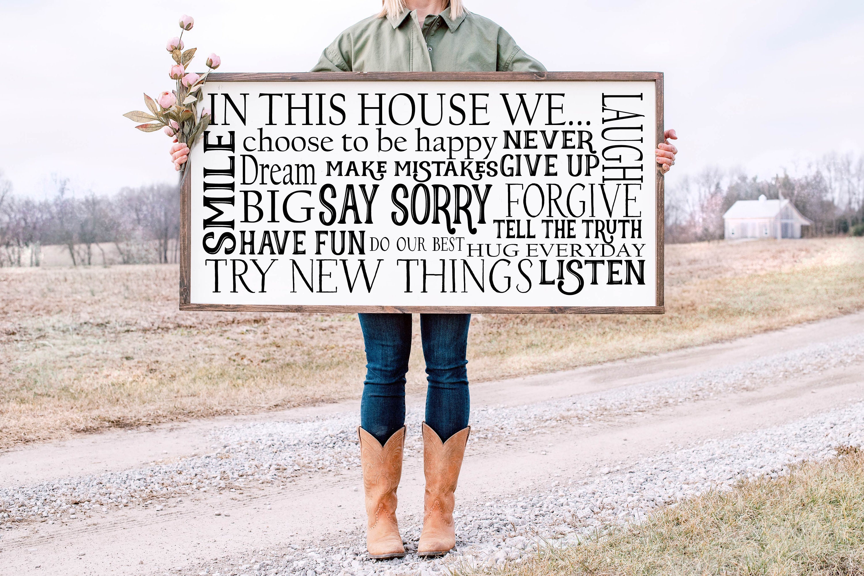 Family Rules Sign, Family Sign, Family Wall Decor, Wedding Gift, Anniversary Sign, Farmhouse Sign Wooden Sign