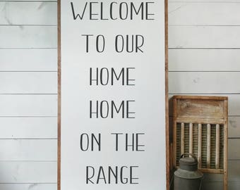 Home On The Range Sign, FREE SHIPPING, Farmhouse Sign, Farmhouse Decor, Decor for Farmhouse, Cattle Farm Sign, Farm Sign, Wooden Sign PS29