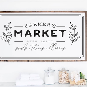 Farmer&#39;s Market Sign, Wood Farmhouse Sign, Wood Farmhouse Sign, Farmhouse Decor, Wedding Gift, Farmhouse Sign, Wooden Sign