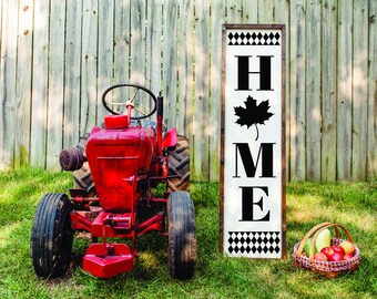 Home Wleaf Porch Sign, Home Sign, Home Decor, Home Wall Decor, Home Wall Sign, Christmas Gift, Christmas Sign FarmhouseSign WoodenSign