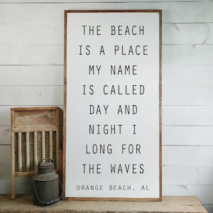 Custom Beach Sign, FREE SHIPPING, Beach Calling Sign, Beach House Sign, Beach House Decor, Beach House Gift, Custom Sign, Wood Sign PS21