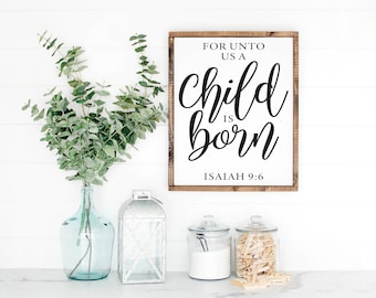 Isaiah 9:6 Sign, Wood Family Sign, Family Decor, Family Wall Decor, Wedding Gift, Farmhouse Sign, Wooden Sign
