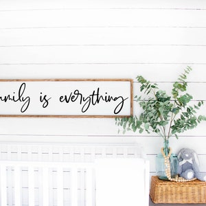 Family Is Everything Sign, Wood Decor Wall Decor, Amen Wall Sign, Amen Decor, Wedding Gift, Anniversary Sign, Farmhouse Sign, Wooden Sign