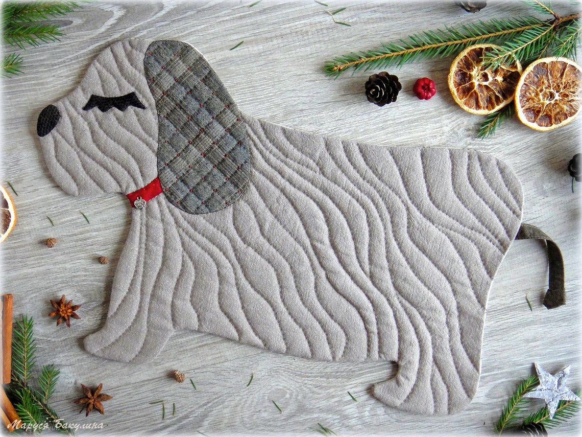 SOLD OUT Lovely Quilted Placemat Dog Placemat Etsy