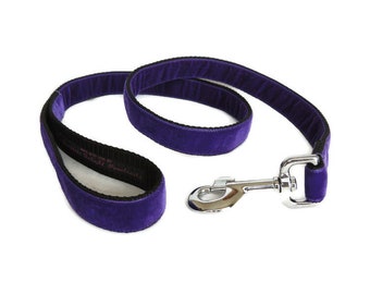 Terciopelo de lujo hecho a mano plomo - varios colores. Collares a juego disponibles