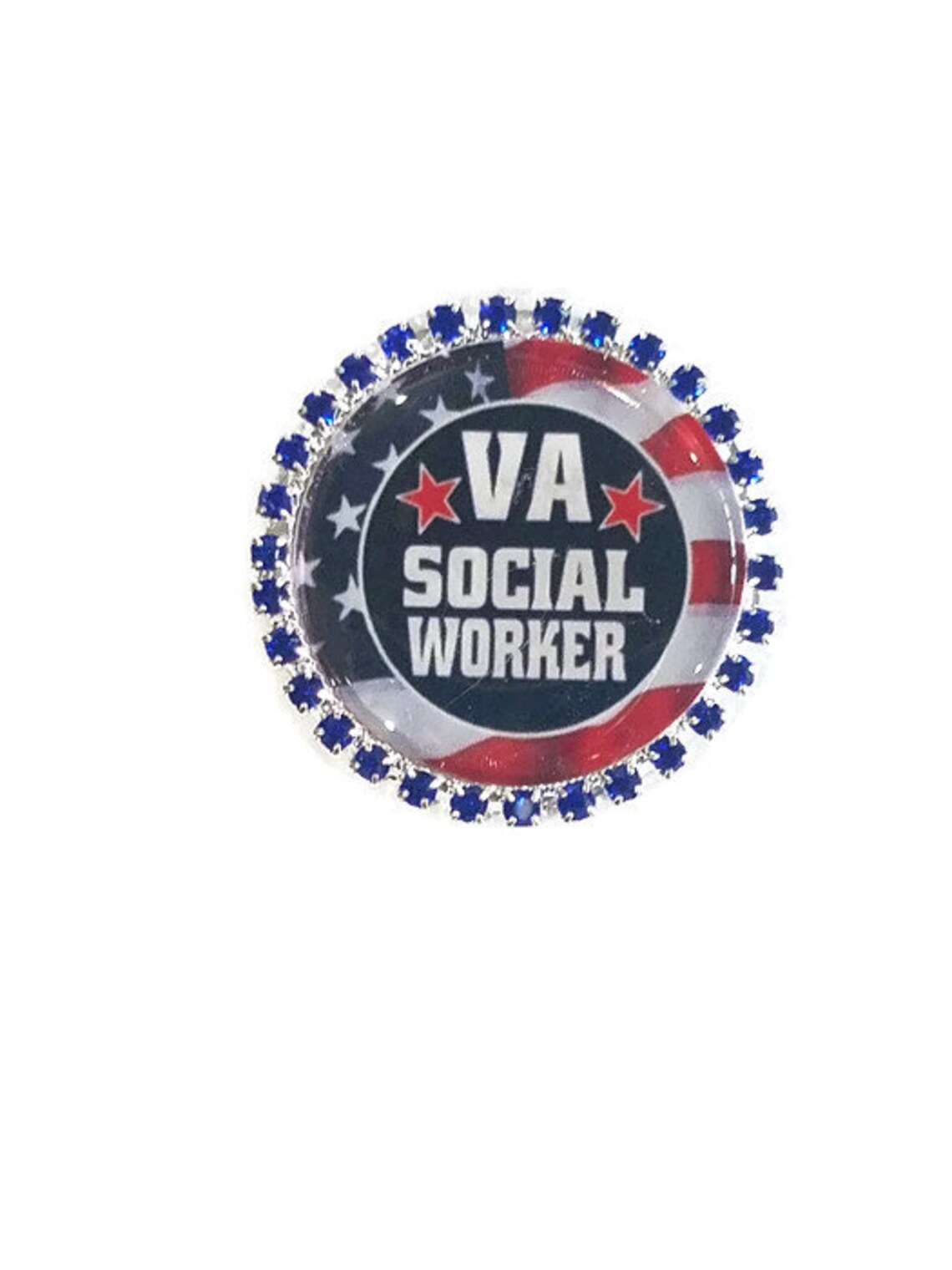 VA Social Worker Retractable Badge Reel Social Worker Id