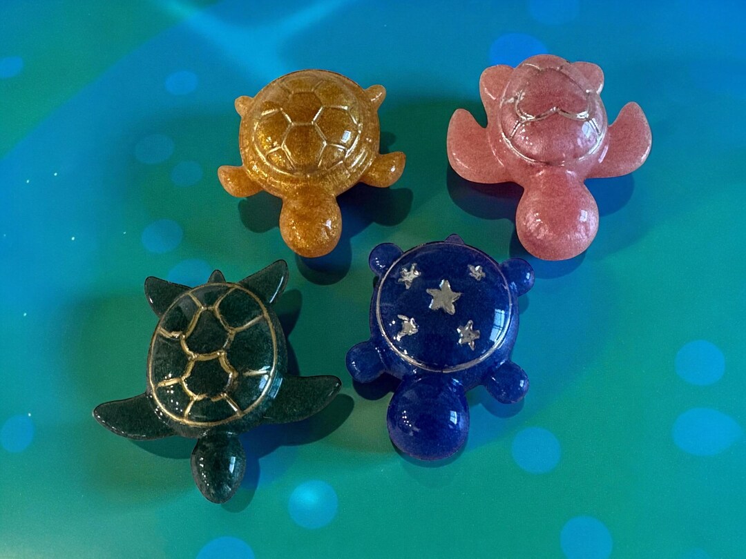 Turtle Races With Magnets Set of 4 Turtle Magnets – Strong Fridge Magnets in Pink, Green ...