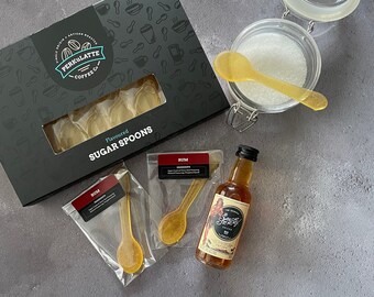 Rum Flavoured Coffee Sugar Spoons - Coffee Syrup - Hot chocolate flavoured spoons - Coffee sweeteners - Perkulatte Coffee