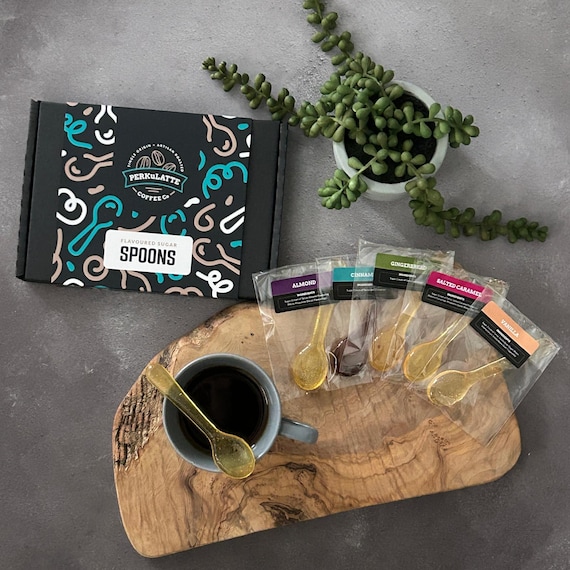 Flavoured Coffee Sugar Spoons - Coffee Syrup - Hot chocolate flavoured spoons - Coffee sweeteners - Coffee lovers gift - Coffee Gifts Gift