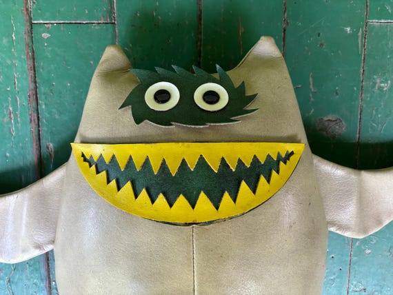 Vintage 1960s Original Nauga Monster- Larger Size Naugahyde