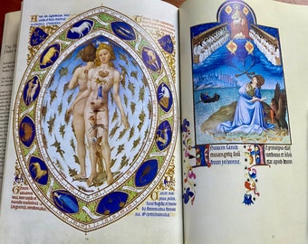 1989 Hardcover First Printing:The Tres Riches Heures of Jean, Duke Of Berry/ Book Of Hours/ Facsimile Illuminated Manuscript