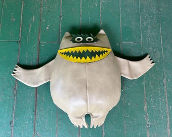 Vintage 1960s Original Nauga Monster- Larger Size Naugahyde