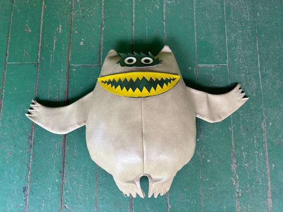 Vintage 1960s Original Nauga Monster- Larger Size Naugahyde