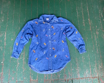 Denim Pooh Shirt - Etsy