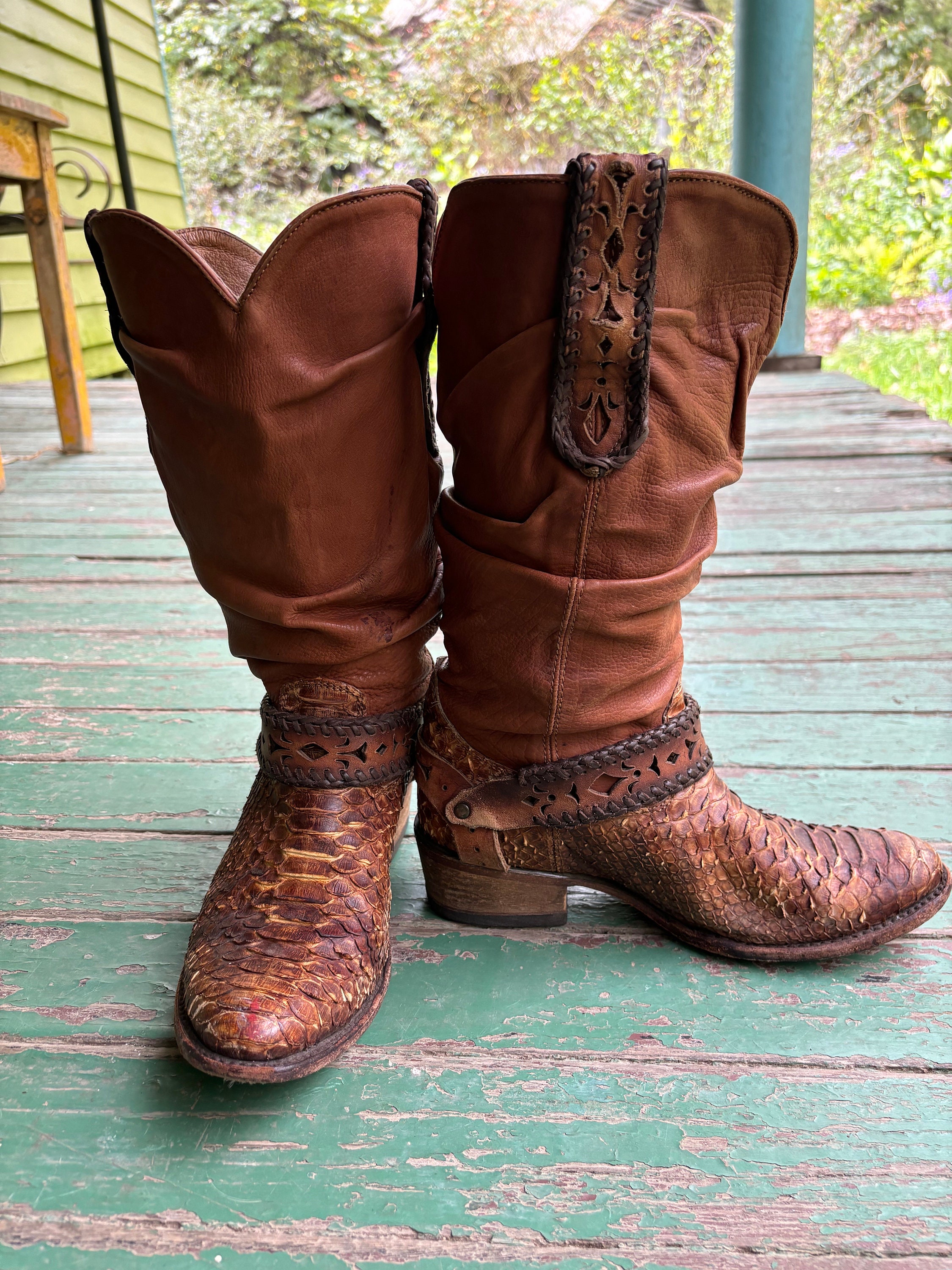 Vintage Cuadra Urban Python Cowgirl Boots Womens Size 91/2 Vintage Cuadra Urban Python Cowgirl Boots Womens Size 91/2