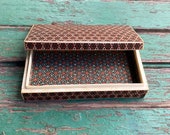 Antique Indo Persian Sadeli Khatam Micro Mosaic Wood and Bone Inlaid Moorish Design Marquetry Box