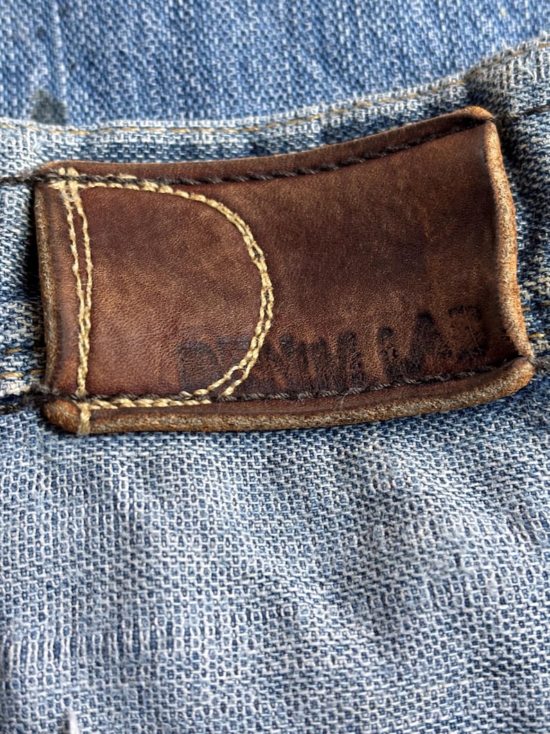OOAK Hand Patched Thrashed Y2K Denim Lab Boot Cut Jeans 30 x 29 image 7