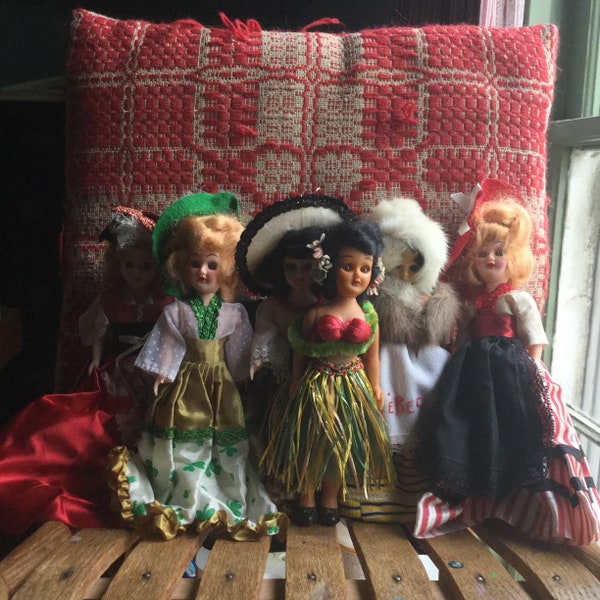 Collection Of 6 Vintage 8” Haunted Costume Dolls