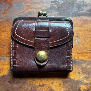 Vintage Y2K Genuine Coach 65th Jubiläum Braun Vachetta Leder Geldbörse