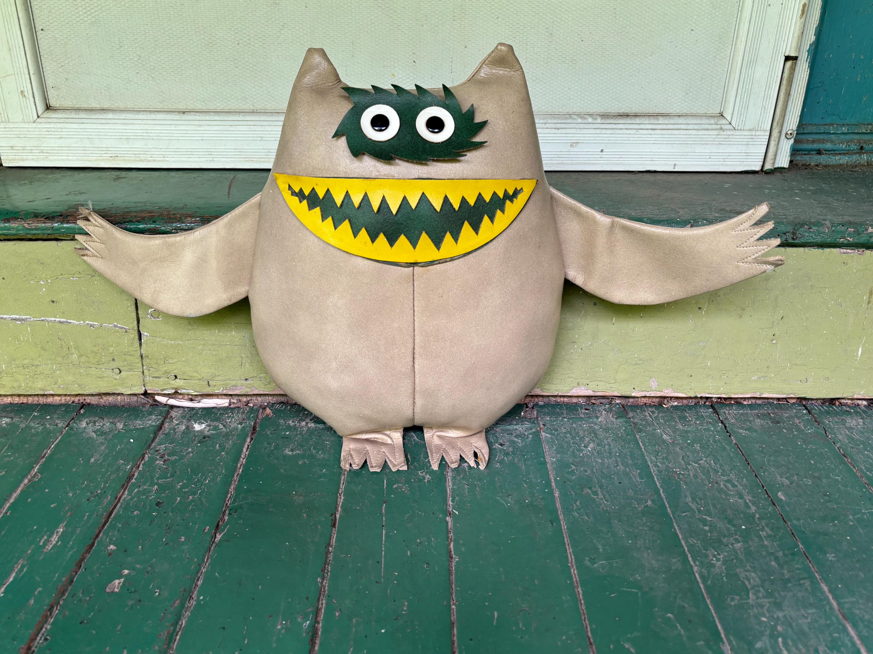 Vintage 1960s Original Nauga Monster- Larger Size Naugahyde