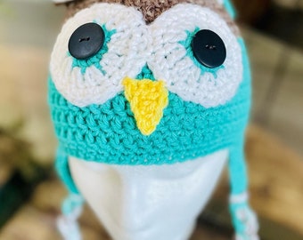 Handmade Crochet Owl Hat