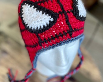 Handmade Crochet Spider-Man Hat