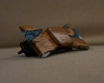 PROMOTION Epoxy wood Bow tie Batwing with free gift of Coasters (4)