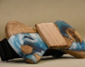 PROMOTION Epoxy Wood Bow Tie with free Gift of Coasters (1)