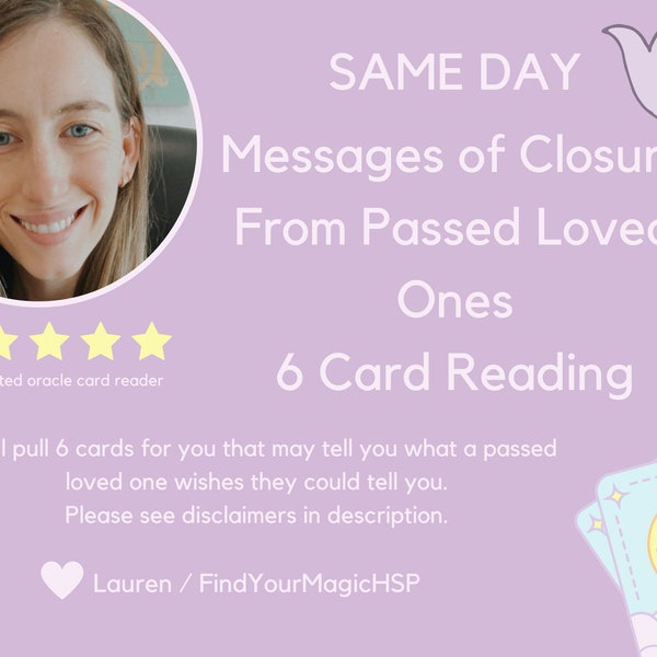 Same Day 6 Card Reading *Messages Of Closure Oracle Card Reading* Using Messages of Closure Cards | Messages From Passed Loved Ones