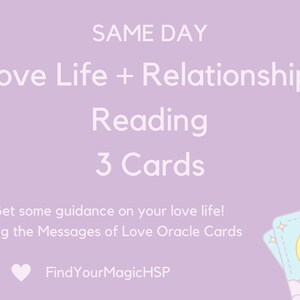 Carte Le même jour 3 *LOVE LIFE and RELATIONSSHIPS* Lecture de cartes Oracle à l'aide de messages d'amour Cartes Oracle | J'adore la lecture de cartes Oracle | Clarté