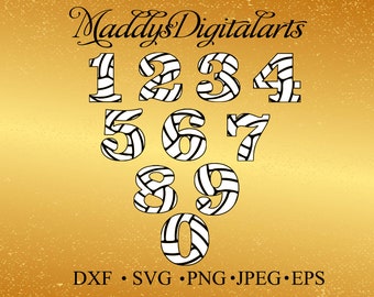 Volleyball Team Letters Fonts Alphabet Lettering Birthday Party SVG Vector Silhouette Cameo Cricut Cut File Clipart Png Dxf Eps