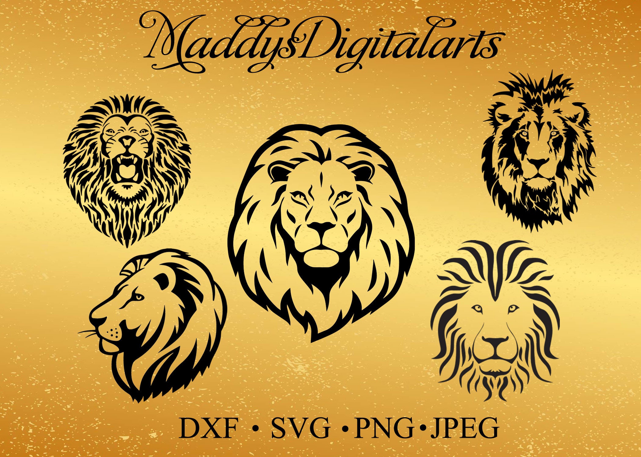 Download Lion SVG head of a Lion svg dxfpng print and cut file for | Etsy