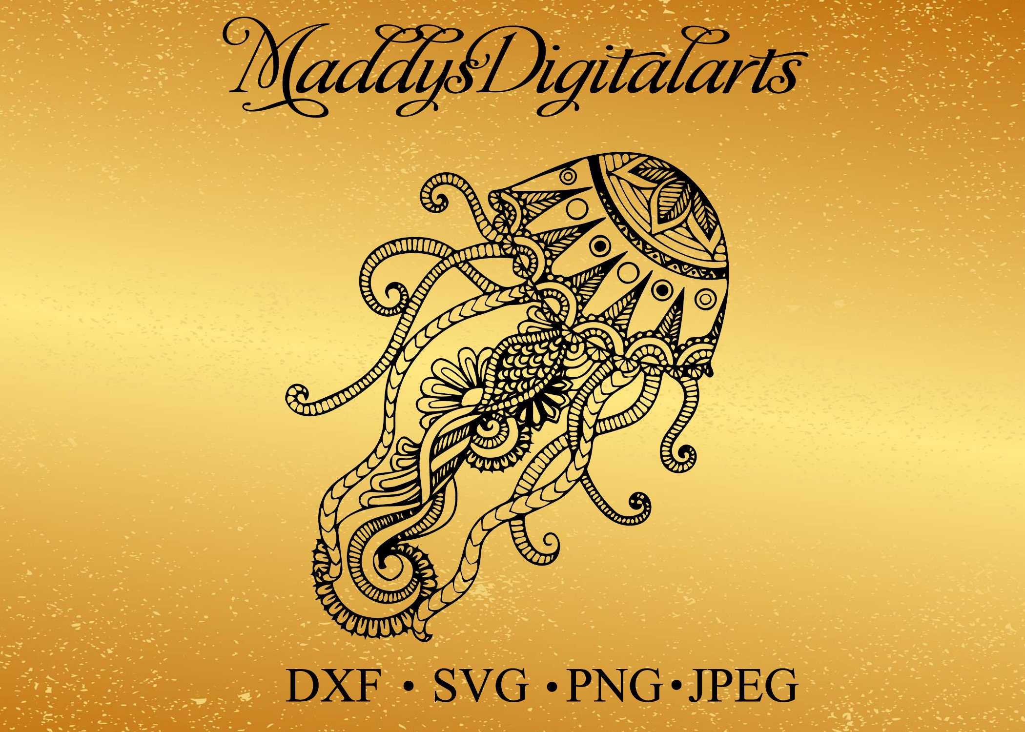 Download Mandala Style Jellyfish Svg / Mandala SVG / Jellyfish ...