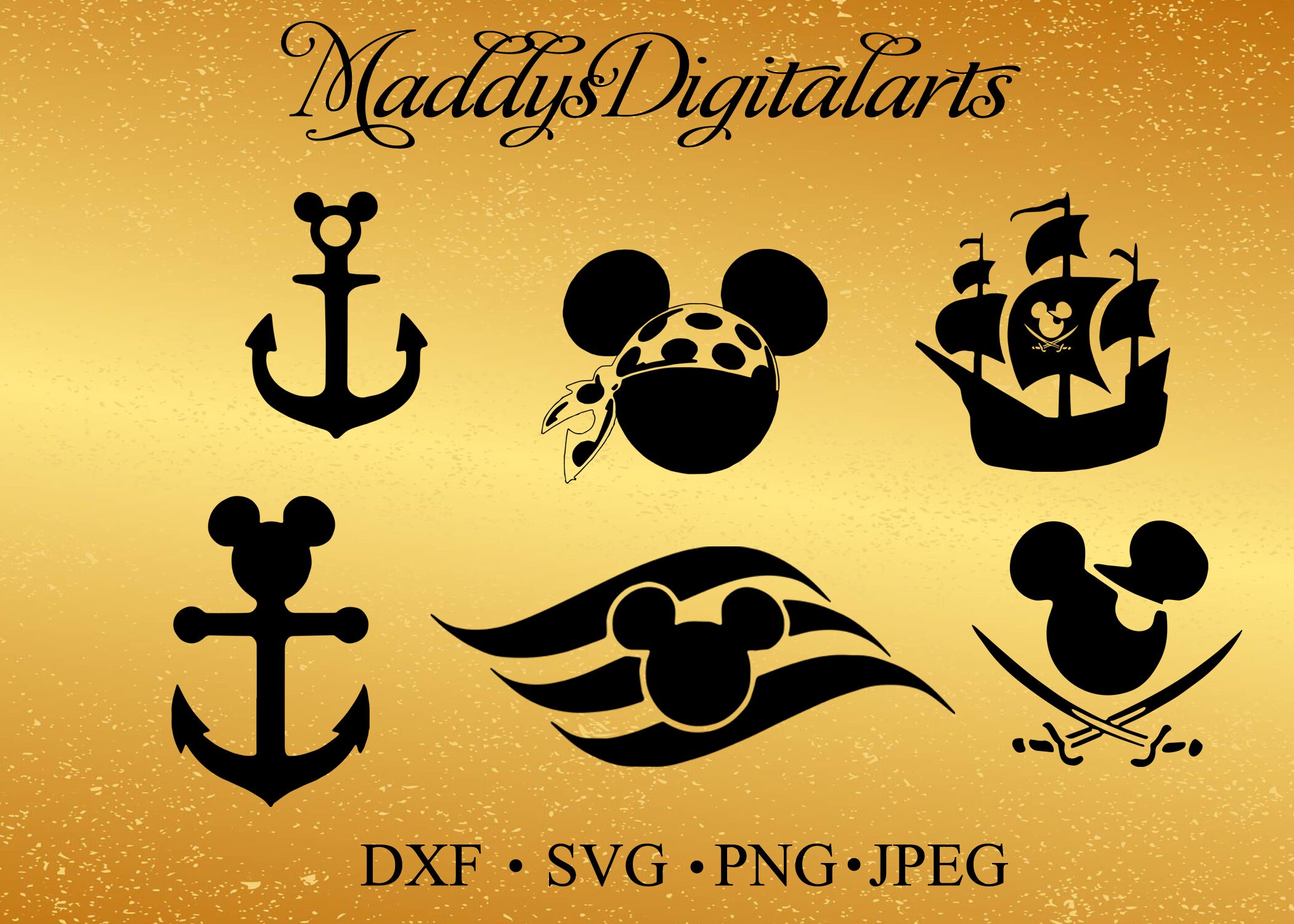 Disney Cruise Svg Mickey Mouse Pirate Svgmickey Anchor Svg Etsy