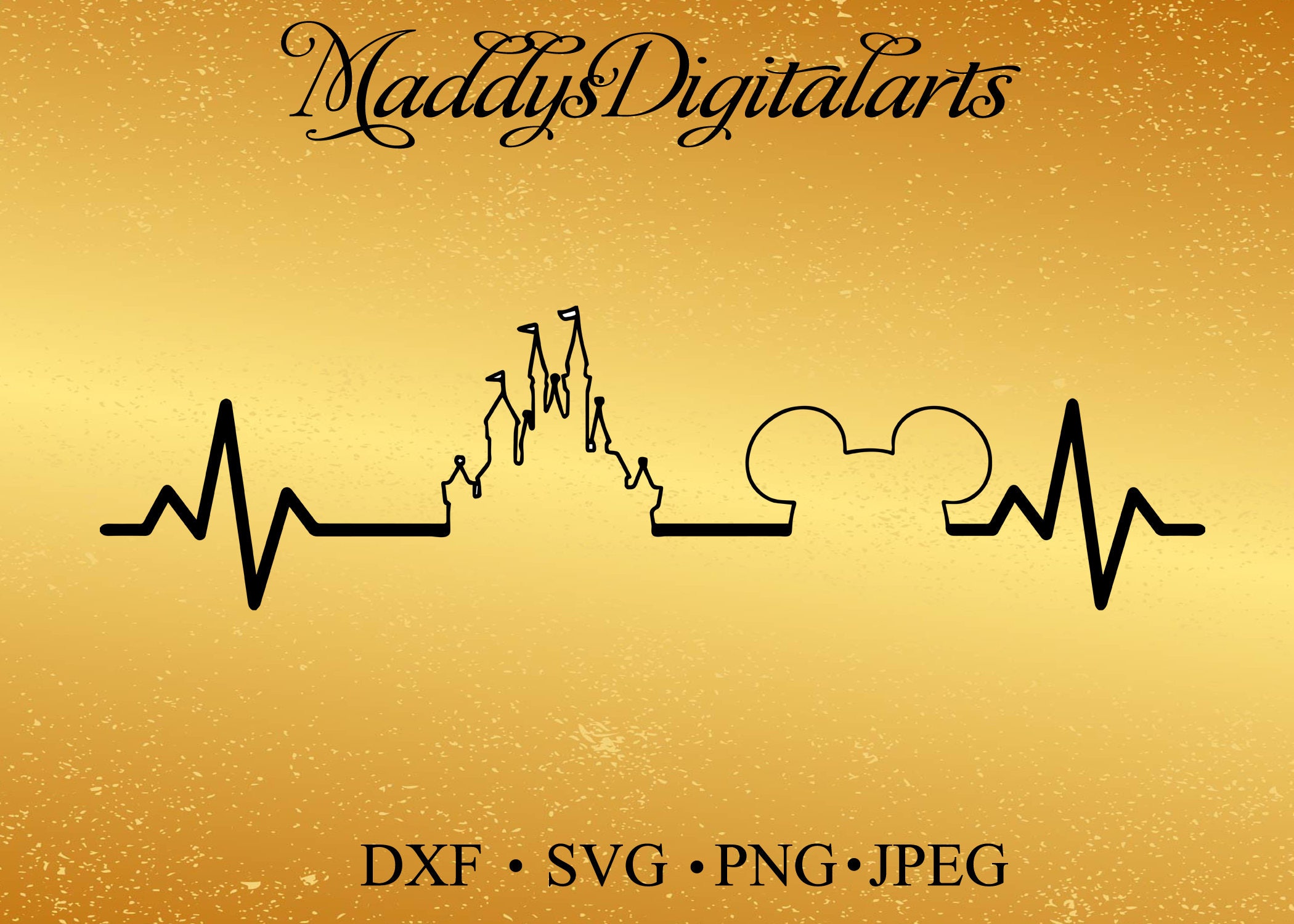 Download Mickey Magic Castle Heartbeat SVG DXF Png Vector Cut File ...
