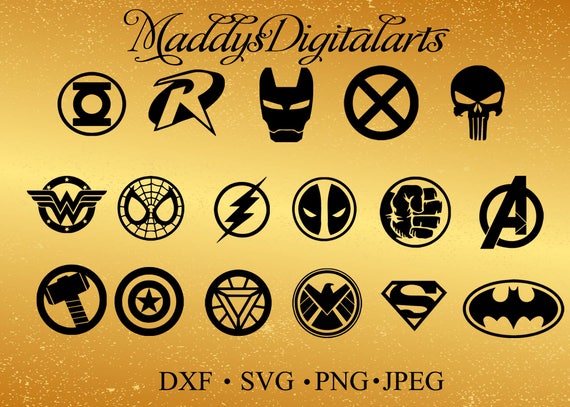 Superheroes SVG Superhero Dxf Superhero logo SVGSuperhero | Etsy