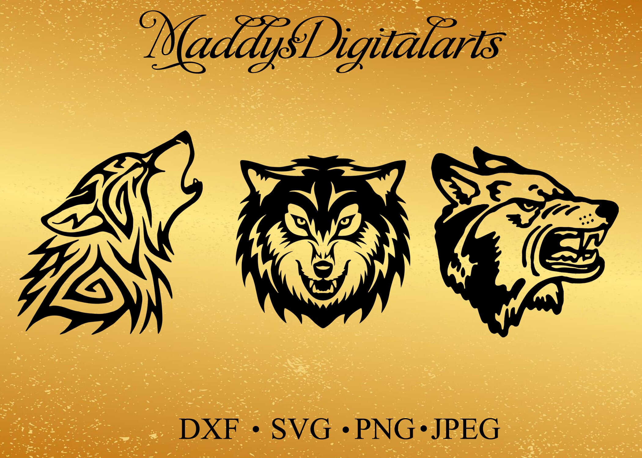 wolf svg wolf dxf animal svg jpg png dxf cutting files | Etsy