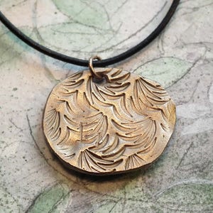 Unisex pendant, goldcolor bronze taoist/medieval Dragon black leatherstrap copper or silver color bronze too image 3