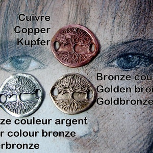 Unisex pendant, goldcolor bronze taoist/medieval Dragon black leatherstrap copper or silver color bronze too image 4