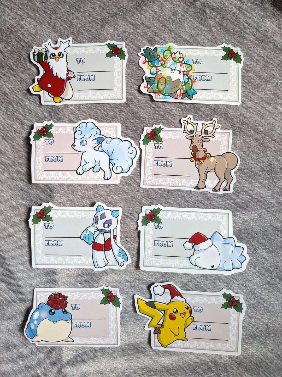 Pokemon Sticker Reward Present and Gift Tag Stickers - Pokemon Christmas - Etsy