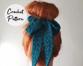 Bigger the Bow Scrunchie // Crochet Pattern PDF // Hair Accessory // Adult and Kids Scrunchie // Beginner Crochet Pattern