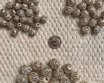 Woven, Brass and Silver plated &quot;wedding&quot; beads from Guatemala, typically worn by the bride during traditional, indigenous weddings.