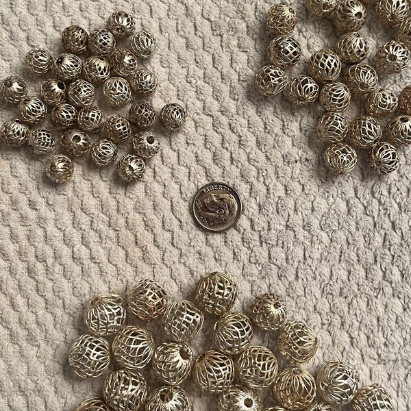 Woven, Brass and Silver plated "wedding" beads from Guatemala, typically worn by the bride during traditional, indigenous weddings.