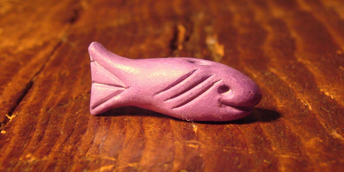 10 Handmade Ceramic Fish Beads Etsy