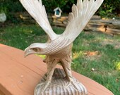 Carved Wood Eagle Vintage Folk Art Hand Carved