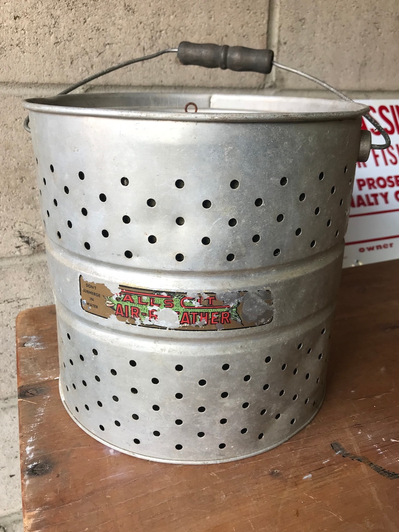Falls City Air Breather Minnow Bucket Fish Decal Galvinized Etsy