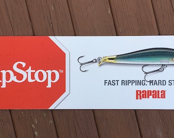 Rip Stop Rapala Lures Advertisement Counter Top Pad Tackle Store