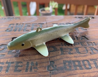 Fish Decoy Bear Creek Green Chub Scale Vintage