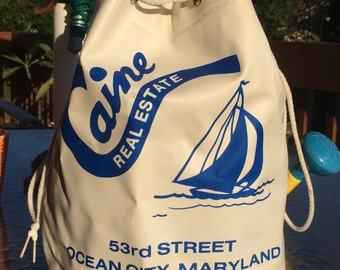 Borsa da spiaggia per barca Caine Real Estate Ocean City Maryland vintage